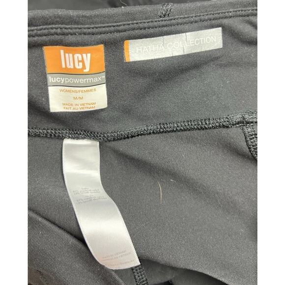Lucy Powermax Hatha Collection Black Capri Size Medium Stretch Active Women’s - Picture 3 of 5